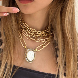 Necklace - BE019-C180-GOLD