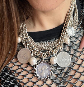 Necklace - BE042-C75-SILVER